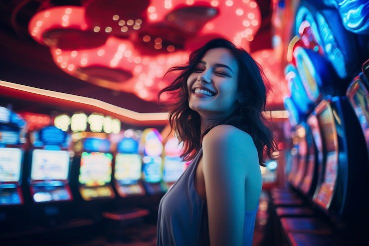 Suasana meja live casino yang rapi